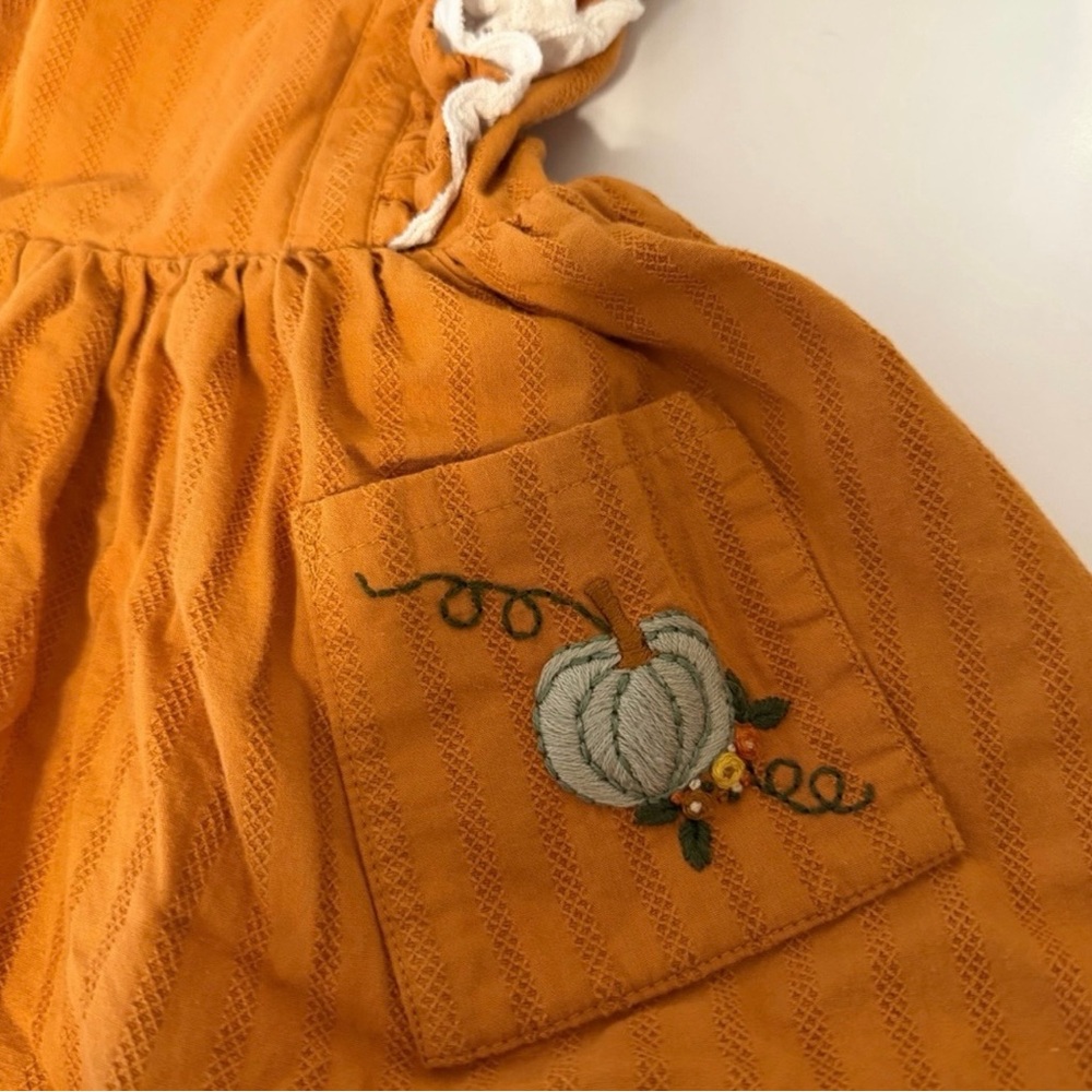 Love & Grow girl’s fall pumpkin tunic dress set size 7Y EUC - Picture 6 of 12